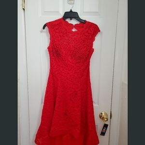 Betsy & Adam Size 8 Red Homecoming Dress